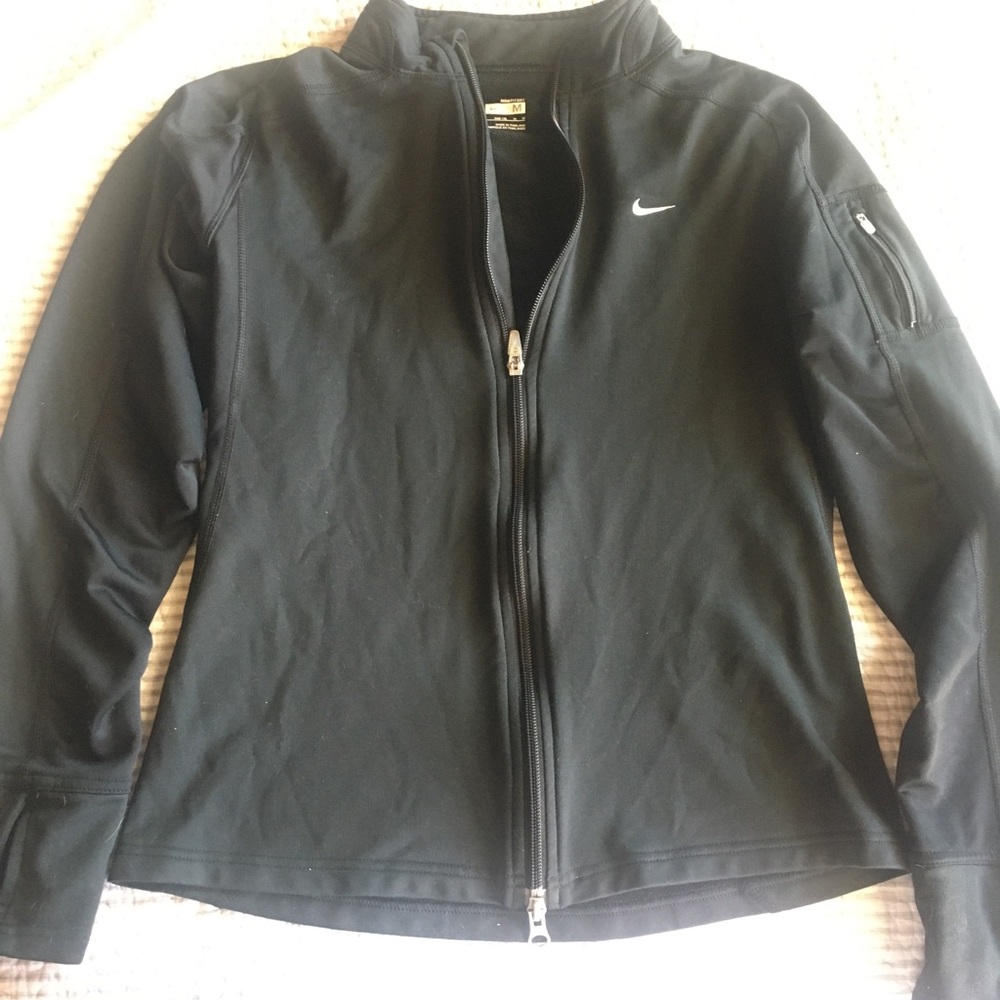 Black Nike fit dry jacket